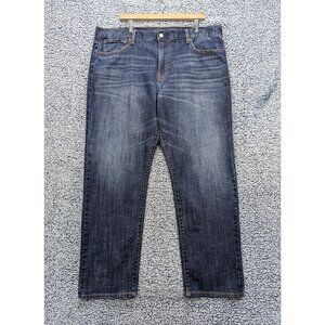 Lucky Brand 329 Classic Straight Fit Jeans Mens 40X30 Dark Wash Relaxed Fit Blue
